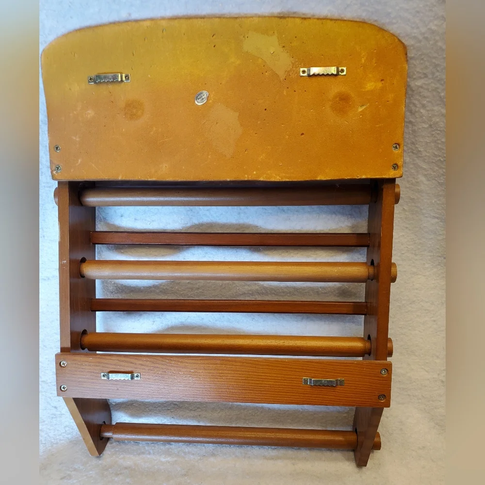 Wood Vtg Mid Century Pepper Drying Rack